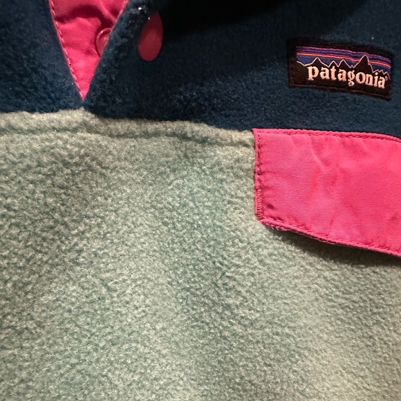 Patagonia Teal and Blue Fleece sweater size M - Picture 6 of 9